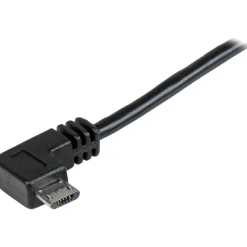 StarTech.com 2m 6 ft Right Angle Micro-USB Charge and Sync Cable M/M - USB 2.0 A to Micro USB - 24 AWG - USBAUB2MRA