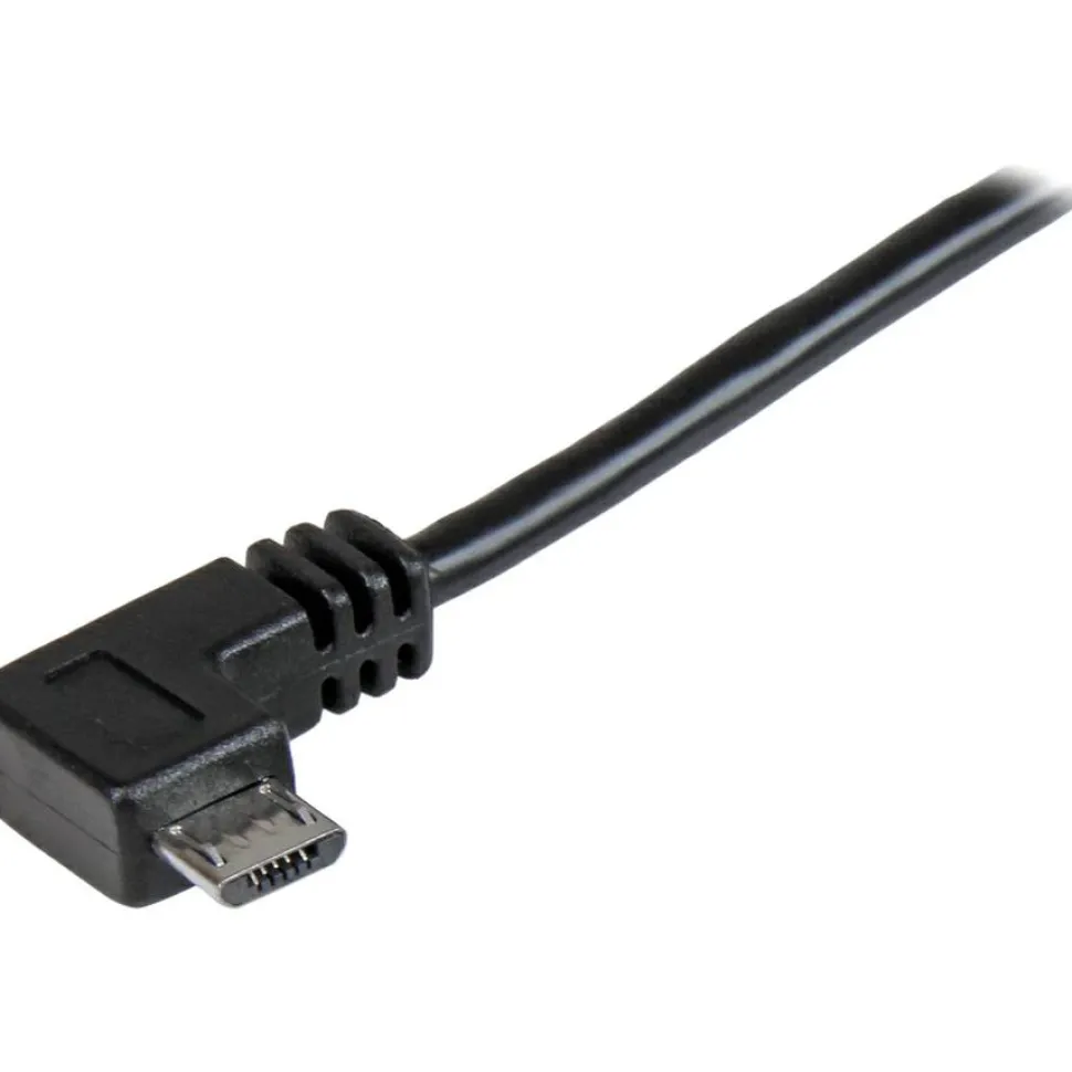 StarTech.com 2m 6 ft Right Angle Micro-USB Charge and Sync Cable M/M - USB 2.0 A to Micro USB - 24 AWG - USBAUB2MRA