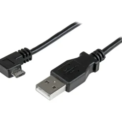 StarTech.com 2m 6 ft Right Angle Micro-USB Charge and Sync Cable M/M - USB 2.0 A to Micro USB - 24 AWG - USBAUB2MRA