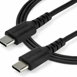 StarTech.com 1 m / 3.3 ft USB C Cable - Hight Quality USB 2.0 Type C Cable - Black - Durable USB Charging Cable (RUSB2CC1MB)