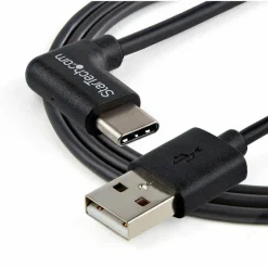 StarTech.com 1m 3ft USB to USB C Cable - Right Angle USB Cable - M/M - USB 2.0 Cable - Black