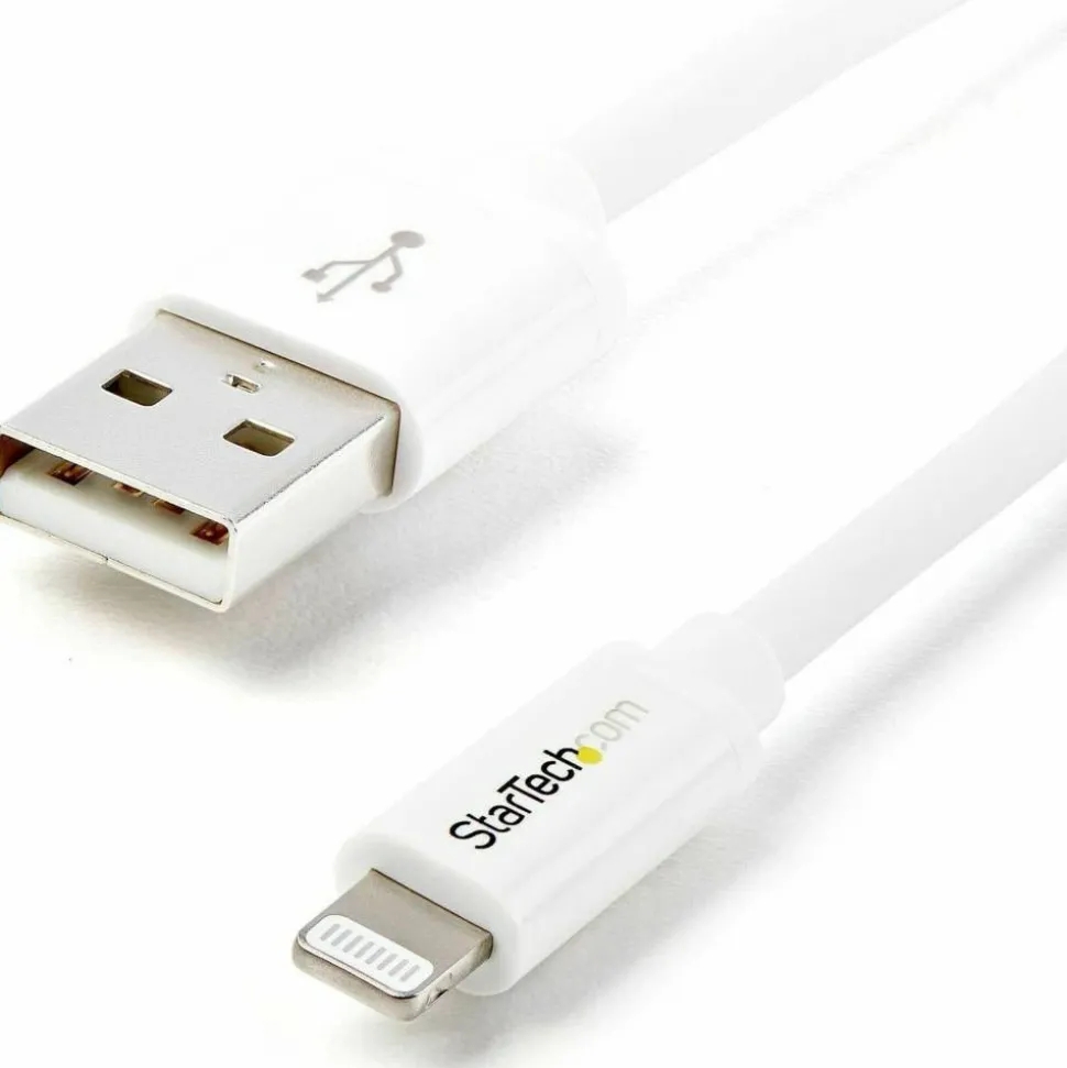 StarTech.com 1m (3ft) White Apple 8-pin Lightning Connector to USB Cable - USBLT1MW