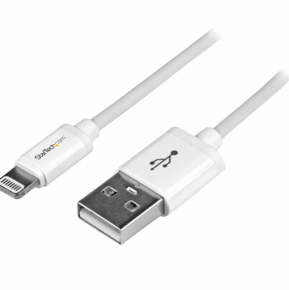 StarTech.com 1m (3ft) White Apple 8-pin Lightning Connector to USB Cable - USBLT1MW