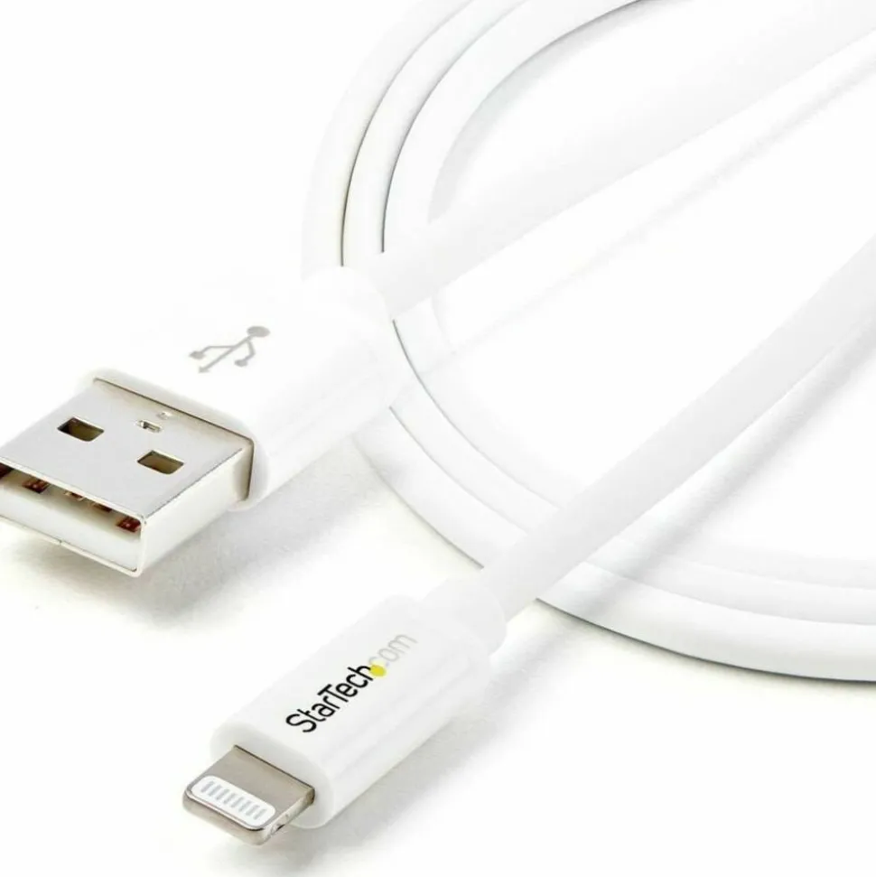 StarTech.com 1m (3ft) White Apple 8-pin Lightning Connector to USB Cable - USBLT1MW