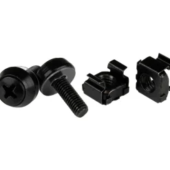 StarTech.com M5 Mounting Screws & Cage Nuts for Server Rack & Cabinet, Black, Pack Of 50
