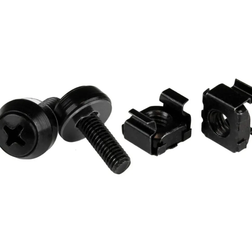 StarTech.com M5 Mounting Screws & Cage Nuts for Server Rack & Cabinet, Black, Pack Of 50
