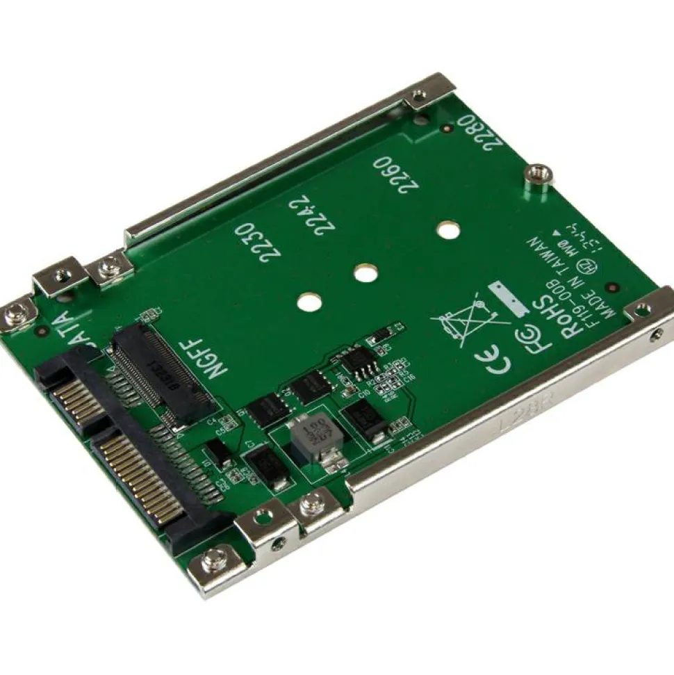 StarTech.com M.2 SATA SSD to 2.5in SATA Adapter Converter - Convert an M.2 SSD into a 7mm high 2.5in SATA 6Gbps Open Frame SSD