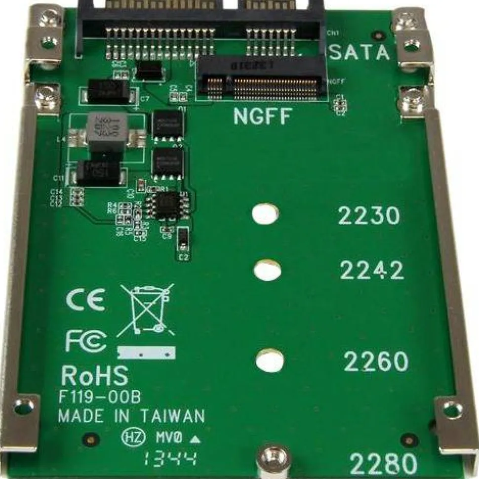 StarTech.com M.2 SATA SSD to 2.5in SATA Adapter Converter - Convert an M.2 SSD into a 7mm high 2.5in SATA 6Gbps Open Frame SSD