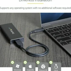 StarTech.com M.2 SSD Enclosure for M.2 SATA SSDs - USB 3.1 (10Gbps) with USB-C Cable - External Enclosure - SM21BMU31C3