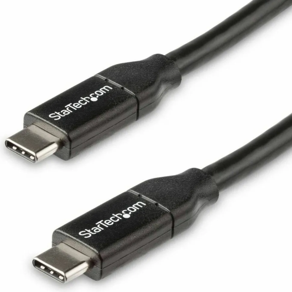 StarTech.com 0.5m USB C to USB C Cable w/ 5A PD - First End: 1x USB Type C Male Thunderbolt 3 - Second End: 1x USB Type C Male Thunderbolt 3