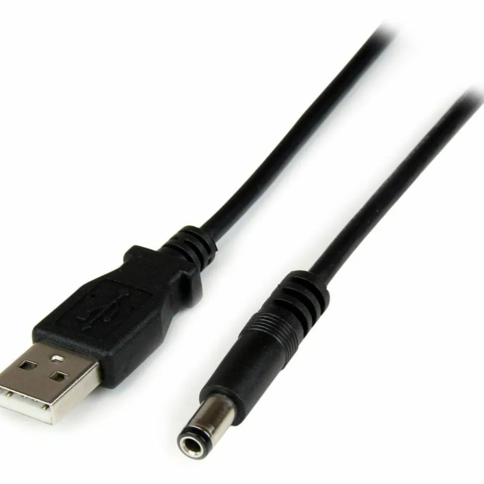 StarTech.com 1m USB to Type N Barrel 5V DC Power Cable - USB A to 5.5mm DC - Charge your 5V DC devices from your computer through a USB port
