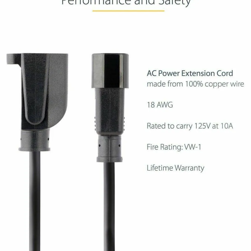StarTech.com PAC100 Computer Power Cord, 1 ft