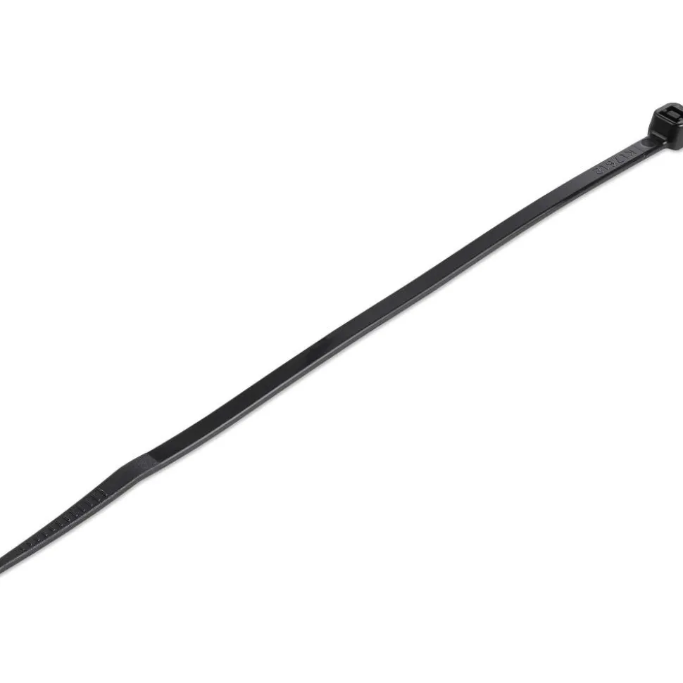 StarTech.com 100 Pack 6" Cable Ties - Black Medium Nylon/Plastic Zip Ties Adjustable Network Cable Wraps UL TAA