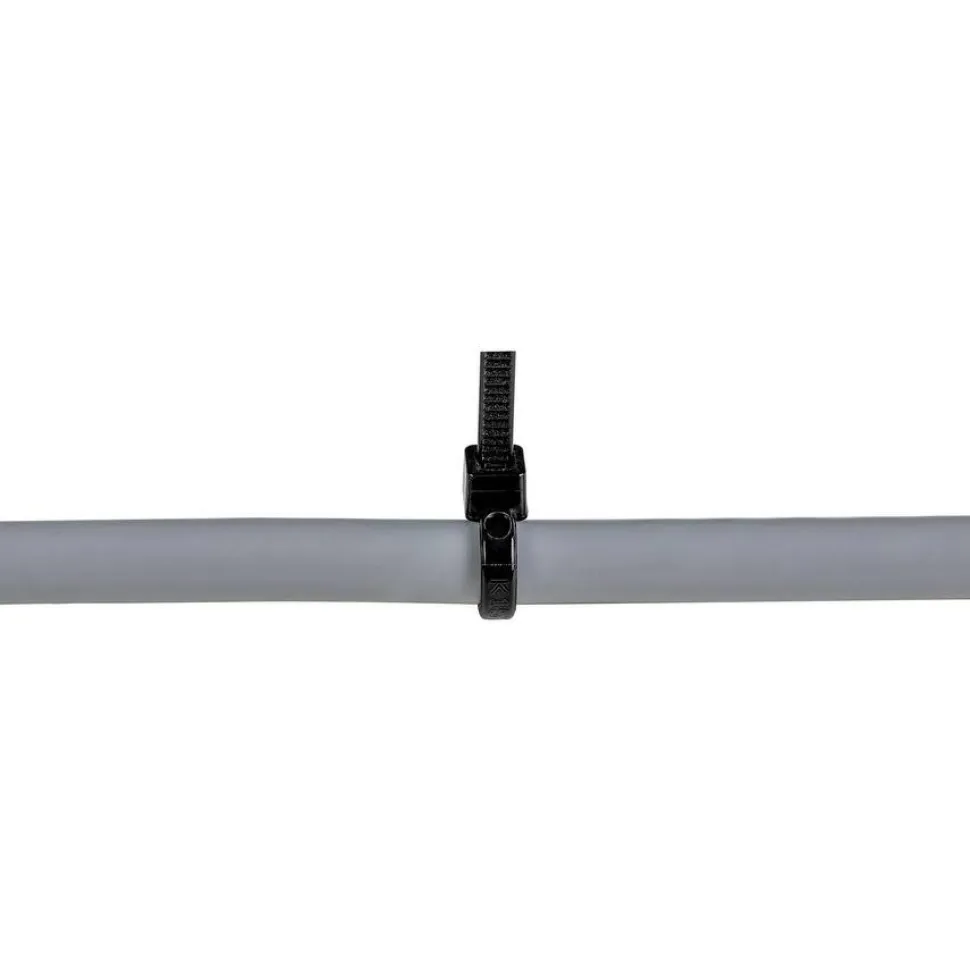 StarTech.com 100 Pack 6" Cable Ties - Black Medium Nylon/Plastic Zip Ties Adjustable Network Cable Wraps UL TAA