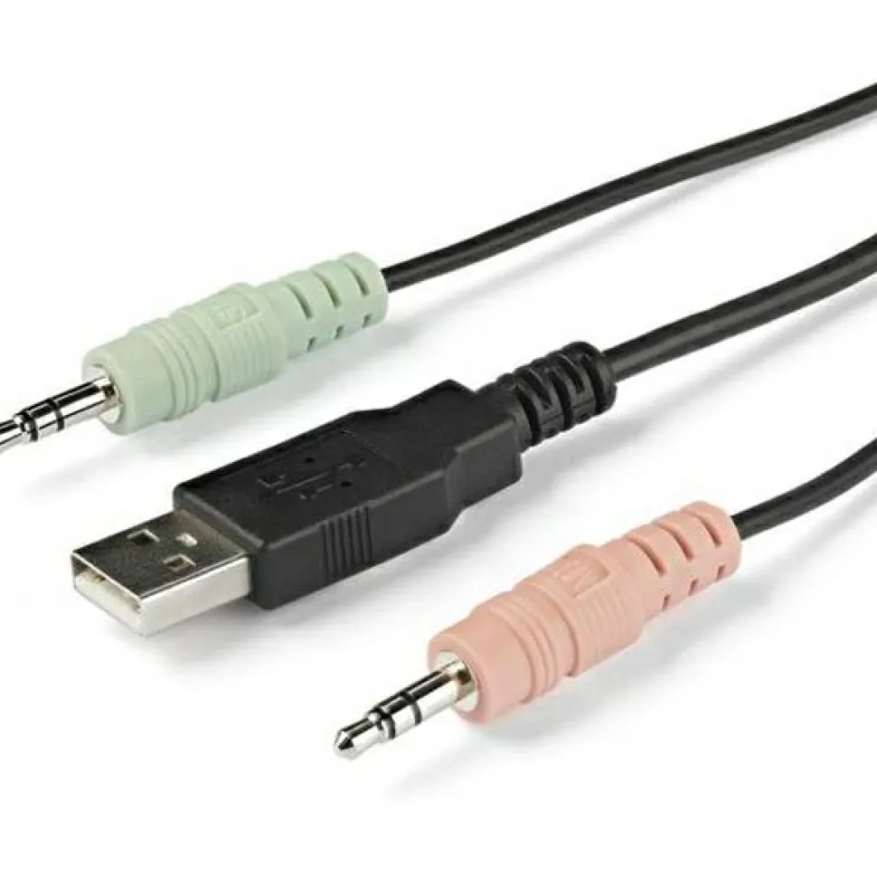 StarTech.com 2 Port HDMI KVM Switch with 4 foot Built-In Cables - OS Independent - 3.5mm Audio - USB 4K 60Hz