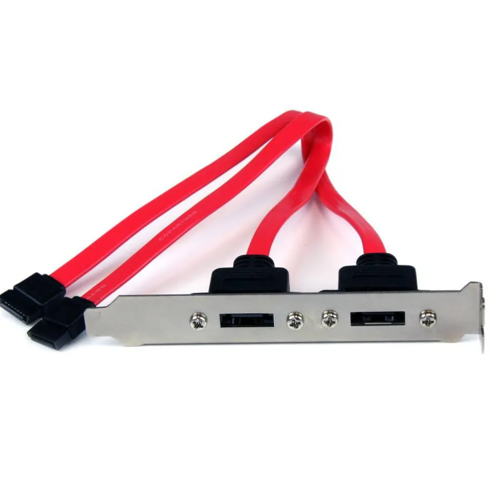 StarTech.com 2 Port SATA to eSATA Slot Plate Bracket - Serial ATA internal to external panel - 7 pin Serial ATA - ESATAPLATE2