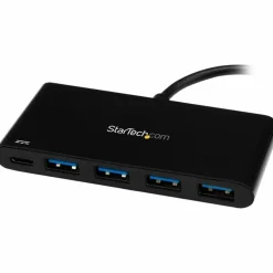 StarTech.com 4 Port USB C Hub with 4x USB Type-A USB 3.0 SuperSpeed 5Gbps - 60W Power Delivery Passthrough - HB30C4AFPD