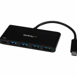 StarTech.com 4 Port USB C Hub with 4x USB Type-A USB 3.0 SuperSpeed 5Gbps - 60W Power Delivery Passthrough - HB30C4AFPD