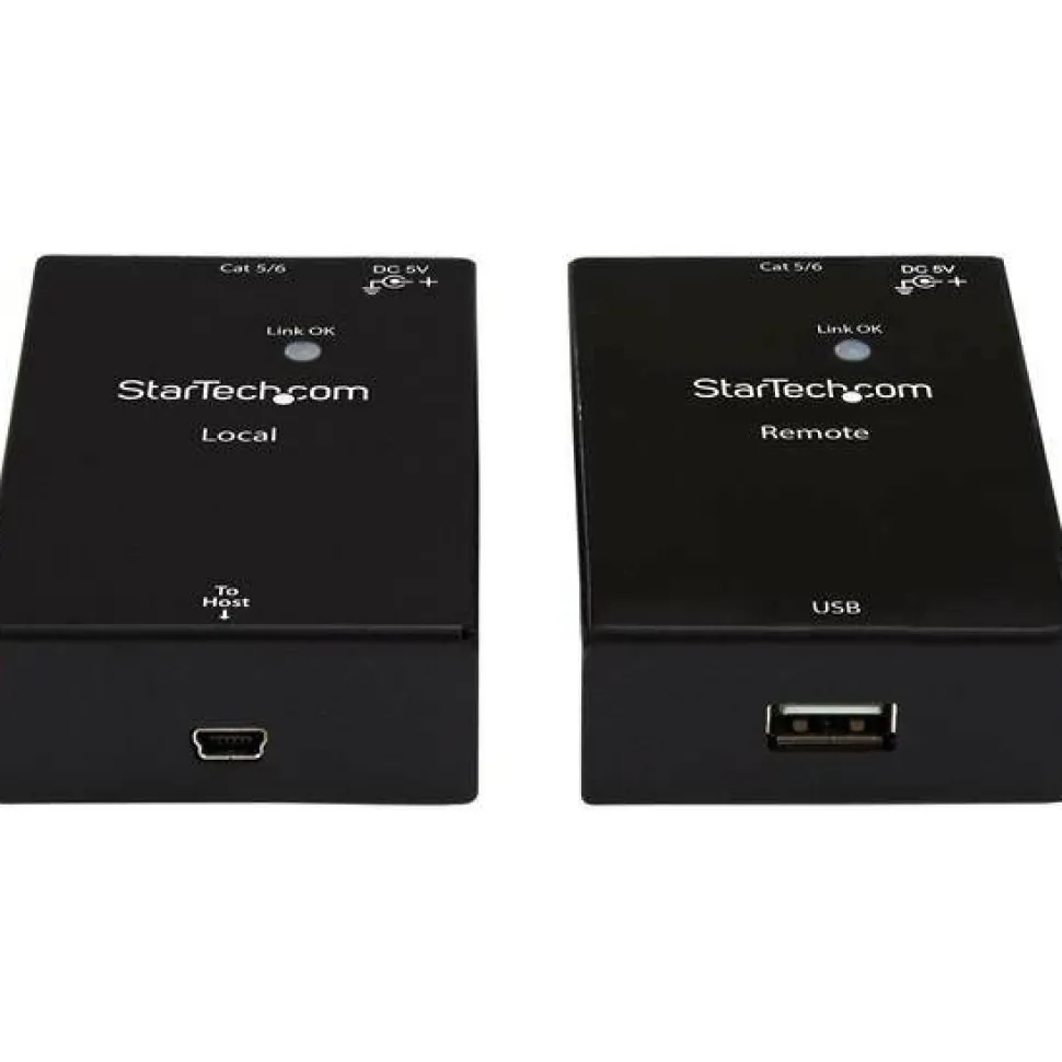 StarTech.com 1 Port USB 2.0 Over Cat5 or Cat6 Extender Kit - 165ft (50m) - USB Extender - USB to Ethernet Extender