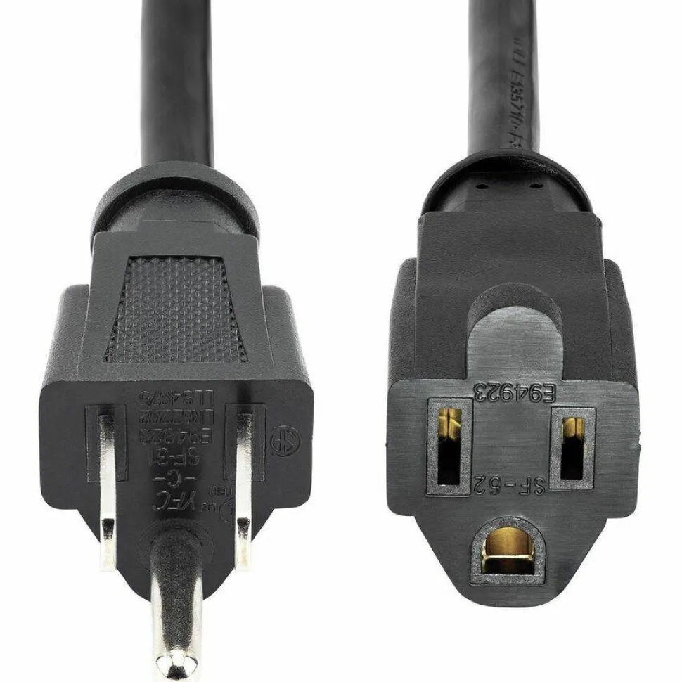 StarTech.com Power Extension Cable - 125V AC - 15A - 6ft - Black - Extend your power cord by 6ft - 6ft - PAC1016