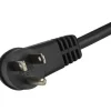 StarTech.com Right-Angle NEMA 5-15P To C13 Computer Power Cord, 6'