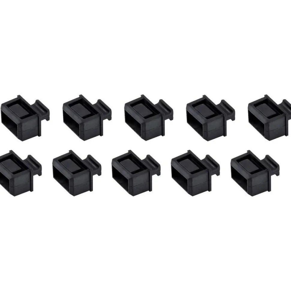 StarTech.com SFP Dust Covers - 10 Pack - Fiber Optic Dust Caps - SFP+/SFP Plug with Tab - SFP Port Cover - SFPCAP10