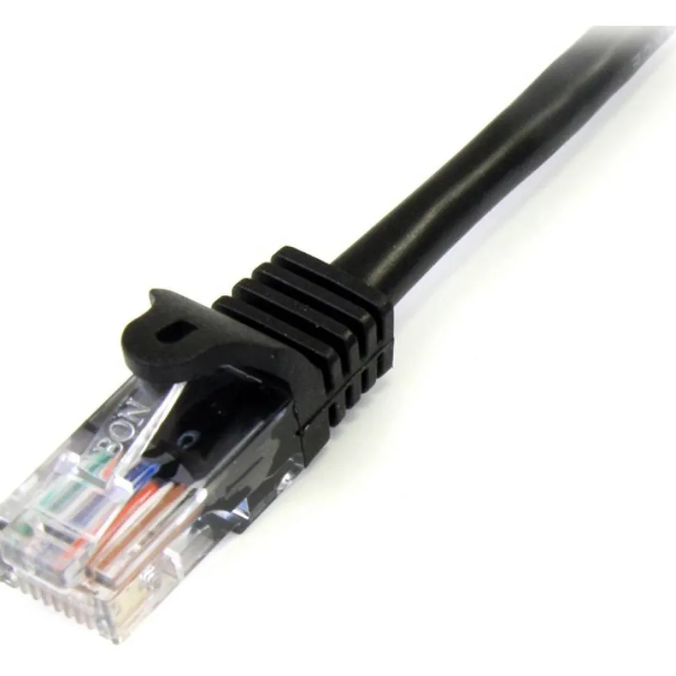 StarTech.com Snagless Cat5e UTP Patch Cable - RJ-45 (M) - RJ-45 (M) - 100 ft - UTP - ( CAT 5e ) - black - 45PATCH100BK
