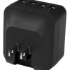 StarTech.com Travel USB Wall Charger - 4 Port - Black - Universal Travel Adapter - International Power Adapter - USB Charger