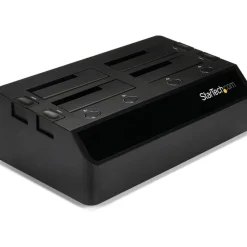 StarTech.com USB 3.0 to 4-Bay SATA 6Gbps Hard Drive Docking Station w/ UASP & Dual Fans - 2.5/3.5in SSD / HDD Dock