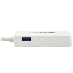 StarTech.com USB 3.0 To Gigabit Ethernet Adapter NIC With USB Port, White