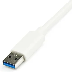 StarTech.com USB 3.0 To Gigabit Ethernet Adapter NIC With USB Port, White