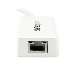 StarTech.com USB 3.0 To Gigabit Ethernet Adapter NIC With USB Port, White