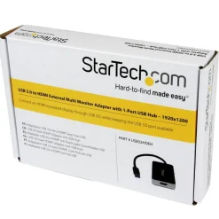 StarTech.com USB 3.0 To HDMI External Video Card Multi Monitor Adapter With 1-Port USB Hub