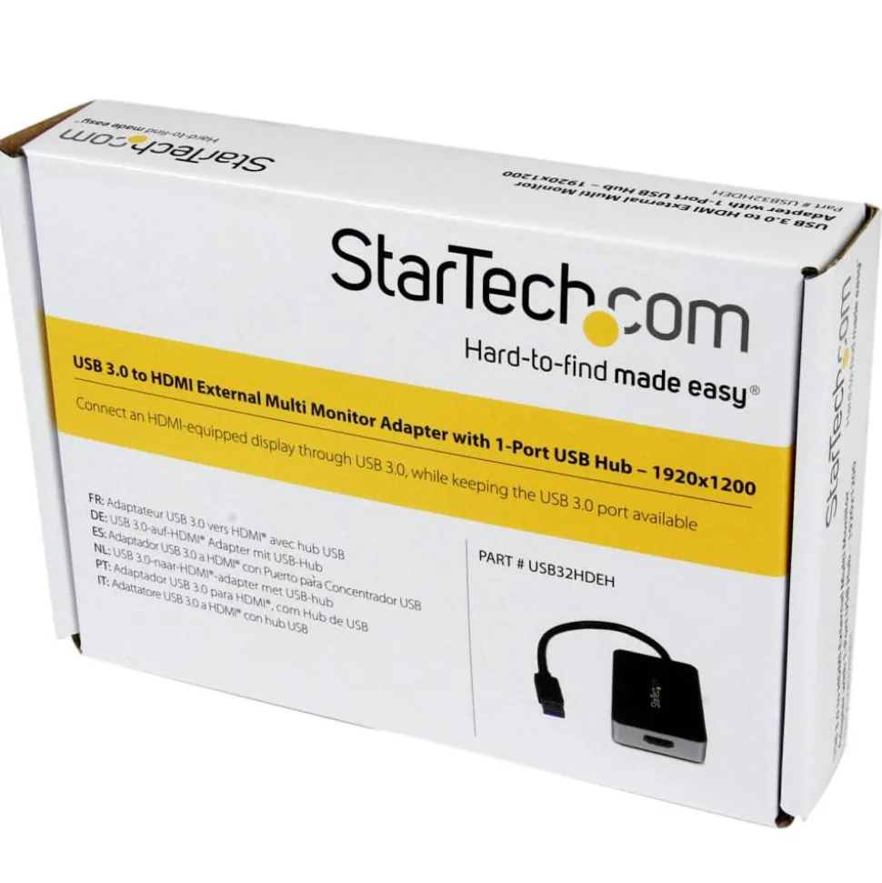 StarTech.com USB 3.0 To HDMI External Video Card Multi Monitor Adapter With 1-Port USB Hub