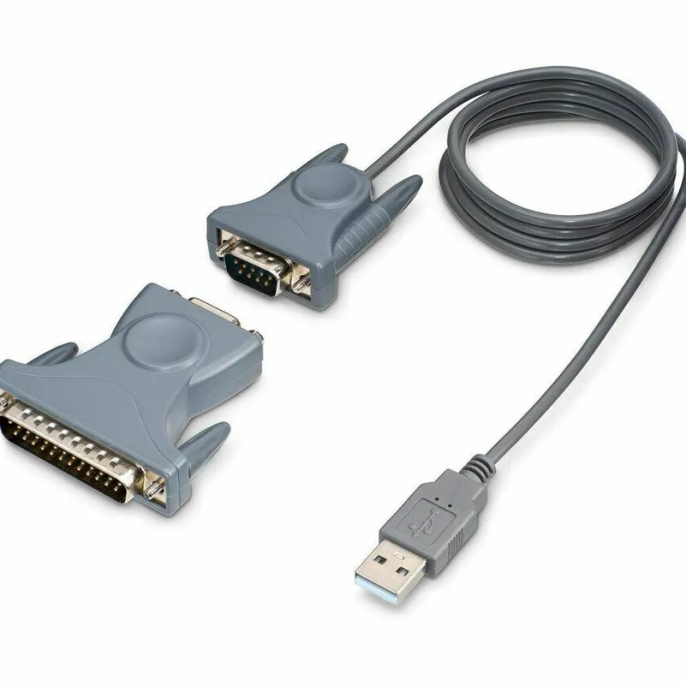 StarTech.com USB to Serial Adapter - 3 ft/1m - with DB9 to DB25 Pin Adapter - Prolific PL-2303 - USB to RS232 Adapter Cable (ICUSB232DB25)