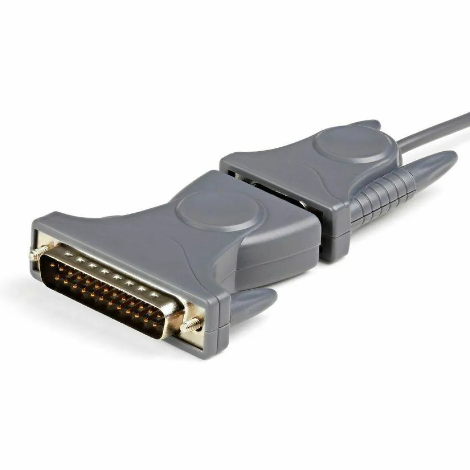 StarTech.com USB to Serial Adapter - 3 ft/1m - with DB9 to DB25 Pin Adapter - Prolific PL-2303 - USB to RS232 Adapter Cable (ICUSB232DB25)