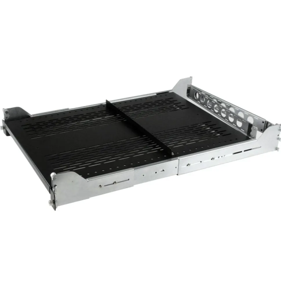 StarTech.com 2U Vented Sliding Rack Shelf w/ Cable Management Arm & Adjustable Mounting Depth - 50lbs / 22.7kg