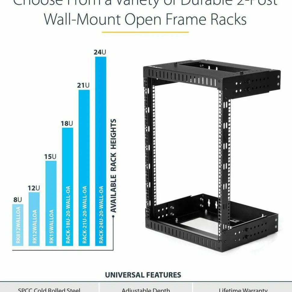StarTech.com 12U Wallmount Server Rack- Equipment rack - 12 - 20 in. Depth