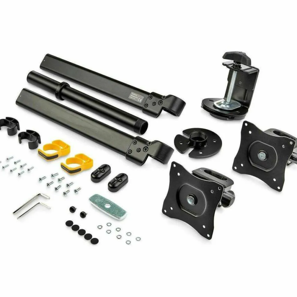 StarTech Desk-Mount Dual-Monitor Arm, For up to 27"(17.6lb/8kg) Monitors, Low Profile Design, Clamp/Grommet Mount, Dual Monitor Mount