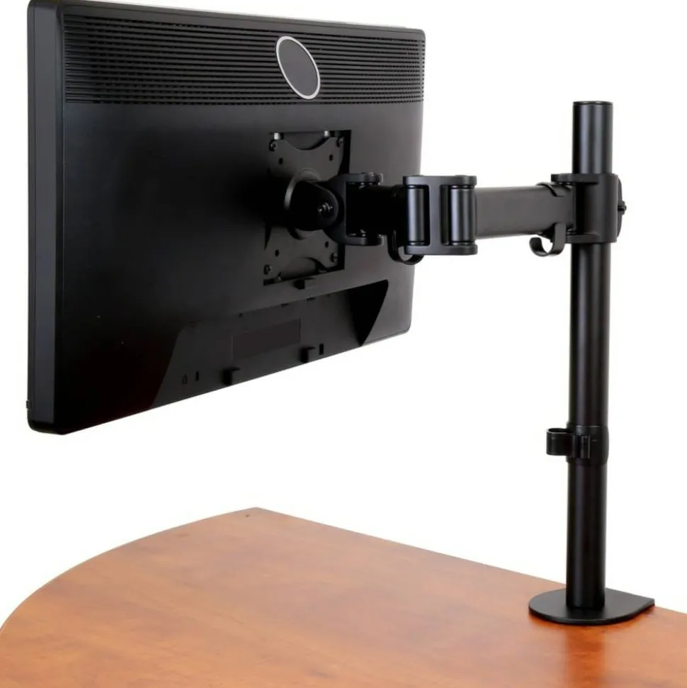 StarTech Desk Mount Monitor Arm 34" (17.6lb/8kg) VESA Displays, Articulating Monitor Pole Mount, Height Adjustable, Clamp/Grommet