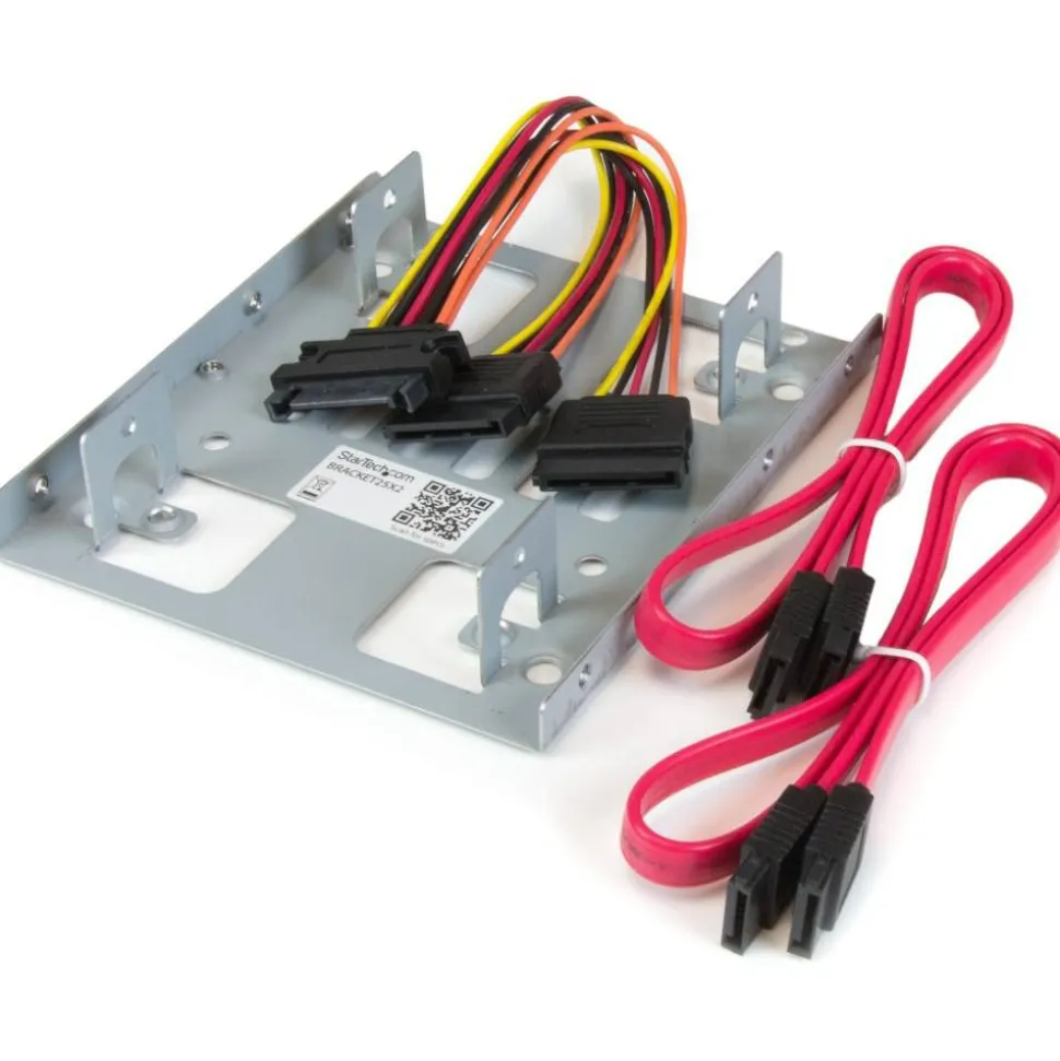 StarTech Dual 2.5" to 3.5" HDD Bracket for SATA Hard Drives, 2 Drive 2.5" to 3.5" Bracket for Mounting Bay, TAA