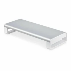 StarTech Ergonomic Monitor Riser Stand, Up to 33lb/15kg, Fixed height 3.5in/9cm, Desktop Computer Monitor/Laptop Riser, Steel, TAA