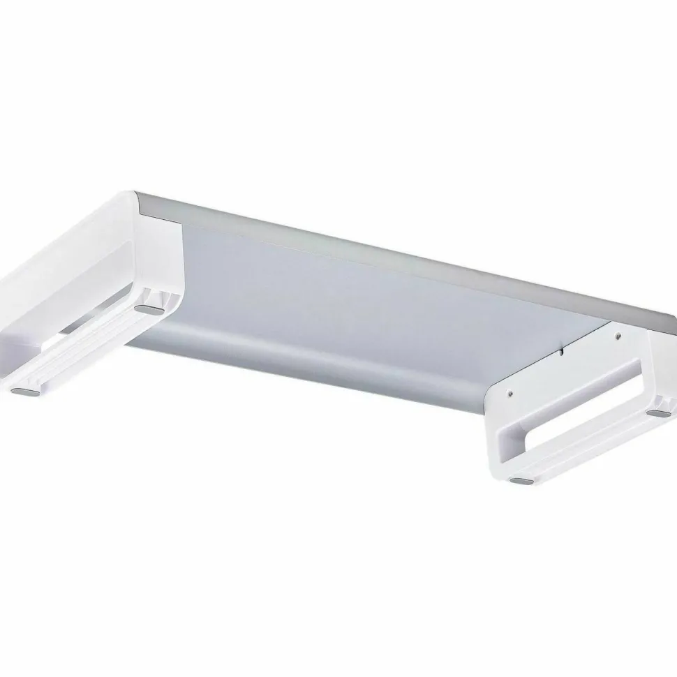 StarTech Ergonomic Monitor Riser Stand, Up to 33lb/15kg, Fixed height 3.5in/9cm, Desktop Computer Monitor/Laptop Riser, Steel, TAA