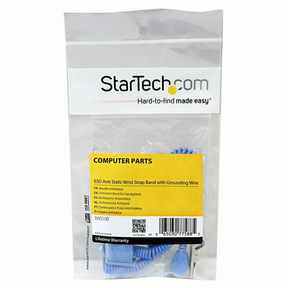 StarTech ESD Anti Static Wrist Strap Band with Grounding Wire, AntiStatic Wrist Strap, Anti-static wrist band, TAA