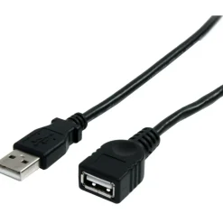 StarTech 10 ft Black USB 2.0 Extension Cable A to A - M/F