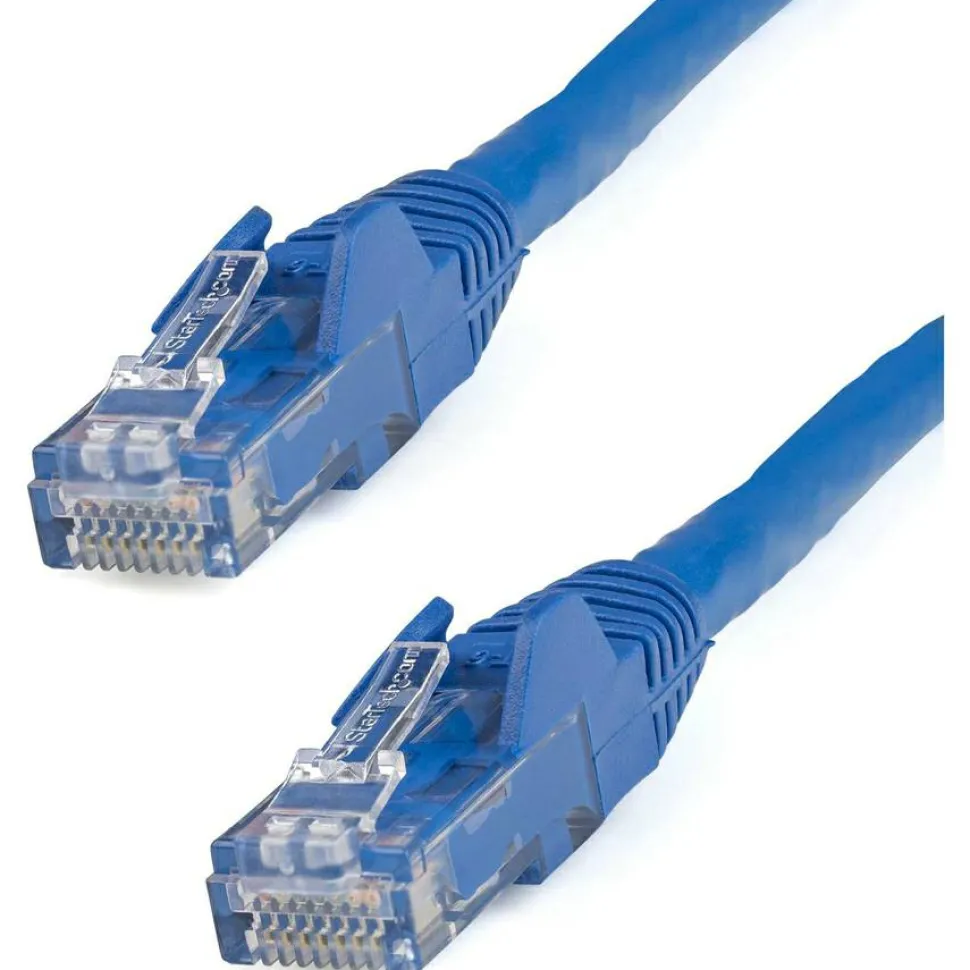 StarTech 100ft CAT6 Ethernet Cable - Blue Snagless Gigabit - 100W PoE UTP 250Mhz Category 6 Patch Cord UL Certified Wiring/TIA