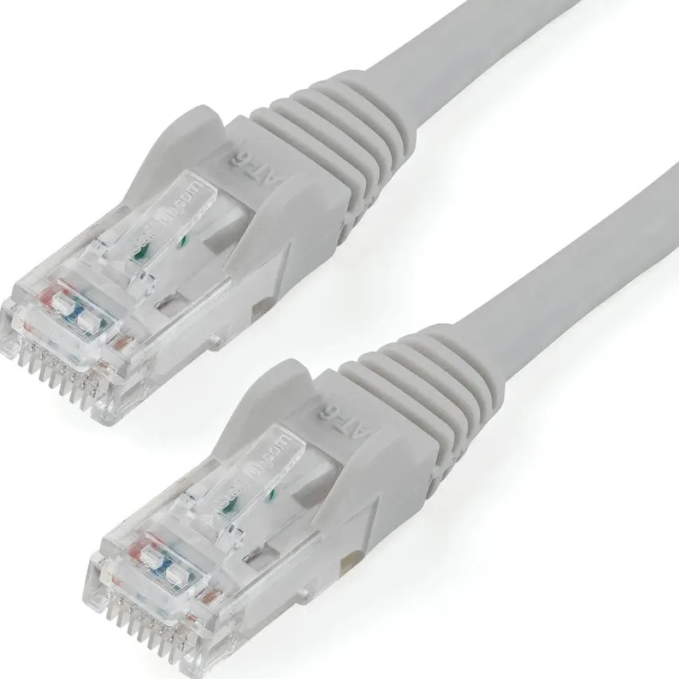 StarTech 7ft CAT6 Ethernet Cable - Gray Snagless Gigabit - 100W PoE UTP 250Mhz Category 6 Patch Cord UL Certified Wiring/TIA
