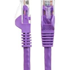 StarTech 2ft CAT6 Ethernet Cable - Purple Snagless Gigabit - 100W PoE UTP 250Mhz Category 6 Patch Cord UL Certified Wiring/TIA
