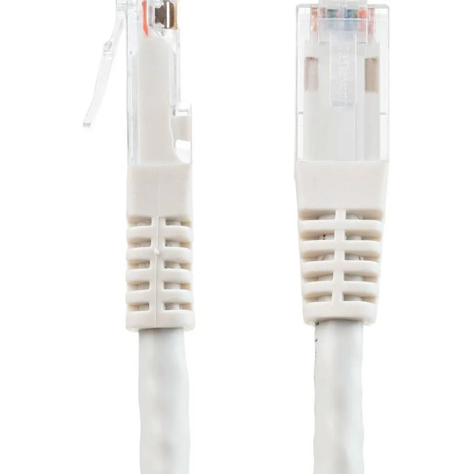 StarTech 8ft CAT6 Ethernet Cable - White Molded Gigabit - 100W PoE UTP 250Mhz - Category 6 Patch Cord UL Certified Wiring/TIA