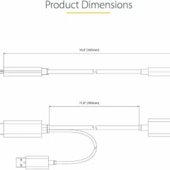 StarTech 1ft (30cm) HDMI to DisplayPort Adapter, 4K 60Hz HDR HDMI Source to DP Monitor, USB Bus Powered, HDMI 2.0 to DisplayPort 1.2